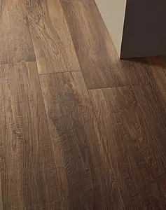Background tile, Effect wood, Color brown, Glazed porcelain stoneware, 30x120 cm, Finish antislip