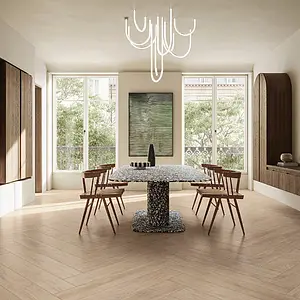 Background tile, Effect wood, Color beige, Glazed porcelain stoneware, 20x120 cm, Finish antislip