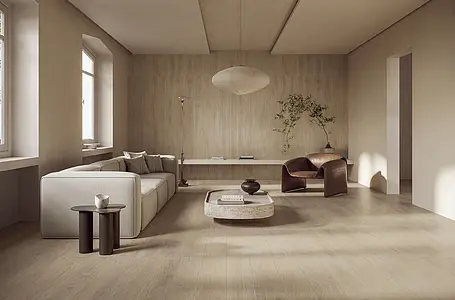 Background tile, Effect wood, Color beige, Glazed porcelain stoneware, 60x120 cm, Finish antislip