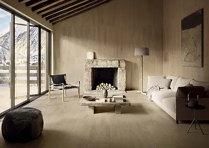 Background tile, Effect wood, Color beige, Glazed porcelain stoneware, 30x120 cm, Finish antislip