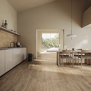 Background tile, Effect wood, Color beige, Glazed porcelain stoneware, 30x120 cm, Finish antislip