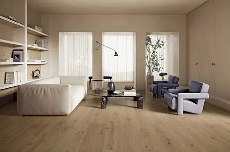 Background tile, Effect wood, Color beige,brown, Glazed porcelain stoneware, 30x120 cm, Finish antislip
