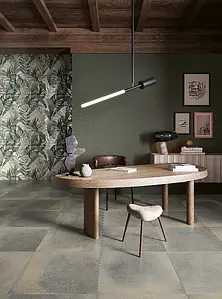 Background tile, Effect metal, Color grey, Glazed porcelain stoneware, 60x60 cm, Finish antislip