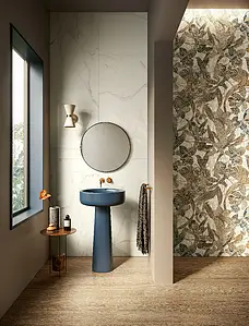 Background tile, Effect other marbles, Color white, Glazed porcelain stoneware, 60x60 cm, Finish Honed