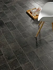 Background tile, Effect stone,other stones, Color black, Unglazed porcelain stoneware, 20x40 cm, Finish antislip