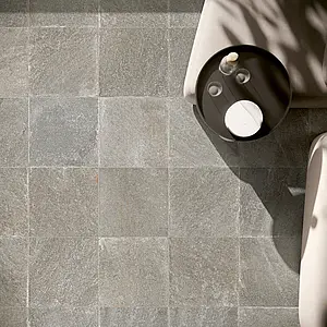 Background tile, Effect stone,quartzite, Color grey, Unglazed porcelain stoneware, 60x60 cm, Finish antislip