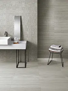 Background tile, Effect wood, Color grey, Style oriental, Glazed porcelain stoneware, 60x60 cm, Finish antislip