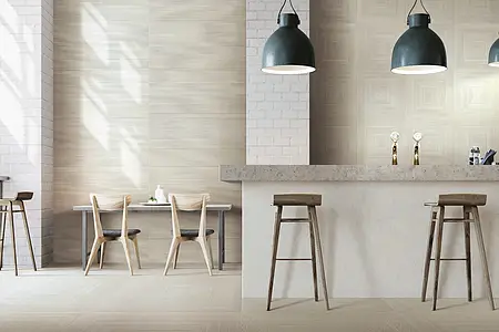 Background tile, Effect wood, Color beige,white, Style oriental, Glazed porcelain stoneware, 120x120 cm, Finish antislip