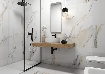 Background tile, Effect other marbles, Color white, Glazed porcelain stoneware, 60x120 cm, Finish matte