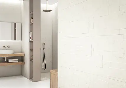 Background tile, Effect other marbles, Color white, Glazed porcelain stoneware, 59.5x119.2 cm, Finish Honed