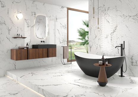 Tile ITT Ceramic Calacatta Black