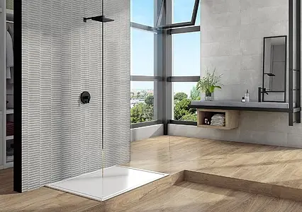 Background tile, Color grey, Ceramics, 29.5x90 cm, Finish matte
