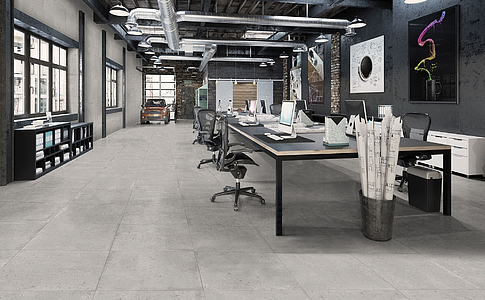 Factory Feinsteinzeuges hergestellt von ITT Ceramic, Stil loft, Optik: beton
