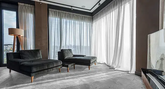 Background tile, Effect stone, Color grey, Glazed porcelain stoneware, 120x120 cm, Finish Honed