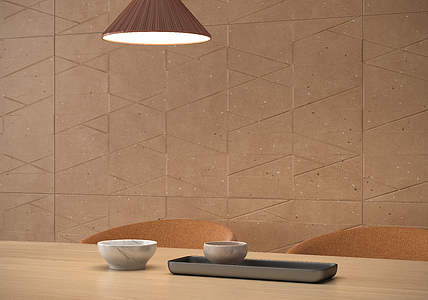 Background tile, Effect terracotta, Color brown, Glazed porcelain stoneware, 59.5x119.2 cm, Finish matte