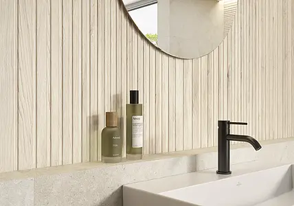 Background tile, Effect wood, Color beige, Glazed porcelain stoneware, 60x120 cm, Finish matte
