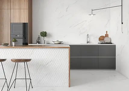 Background tile, Effect other marbles, Color white, Ceramics, 29.5x90 cm, Finish matte