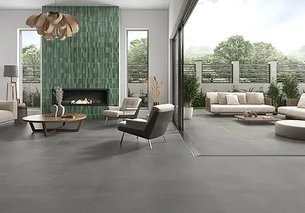 Background tile, Effect concrete, Color grey, Glazed porcelain stoneware, 120x120 cm, Finish matte