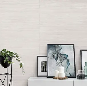 Background tile, Effect wood, Color white, Glazed porcelain stoneware, 59.5x119.2 cm, Finish matte