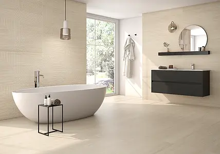Background tile, Effect wood, Color beige, Glazed porcelain stoneware, 59.5x119.2 cm, Finish matte