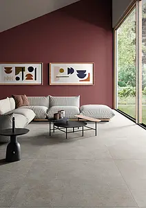 Effekt sten, Farve grå, Grundflise, Uglaseret porcelænsstentøj, 119.5x119.5 cm, Overflade mat