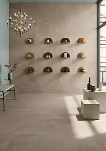 Grundflise, Effekt sten,other stones, Farve beige, Uglaseret porcelænsstentøj, 60x120 cm, Overflade mat