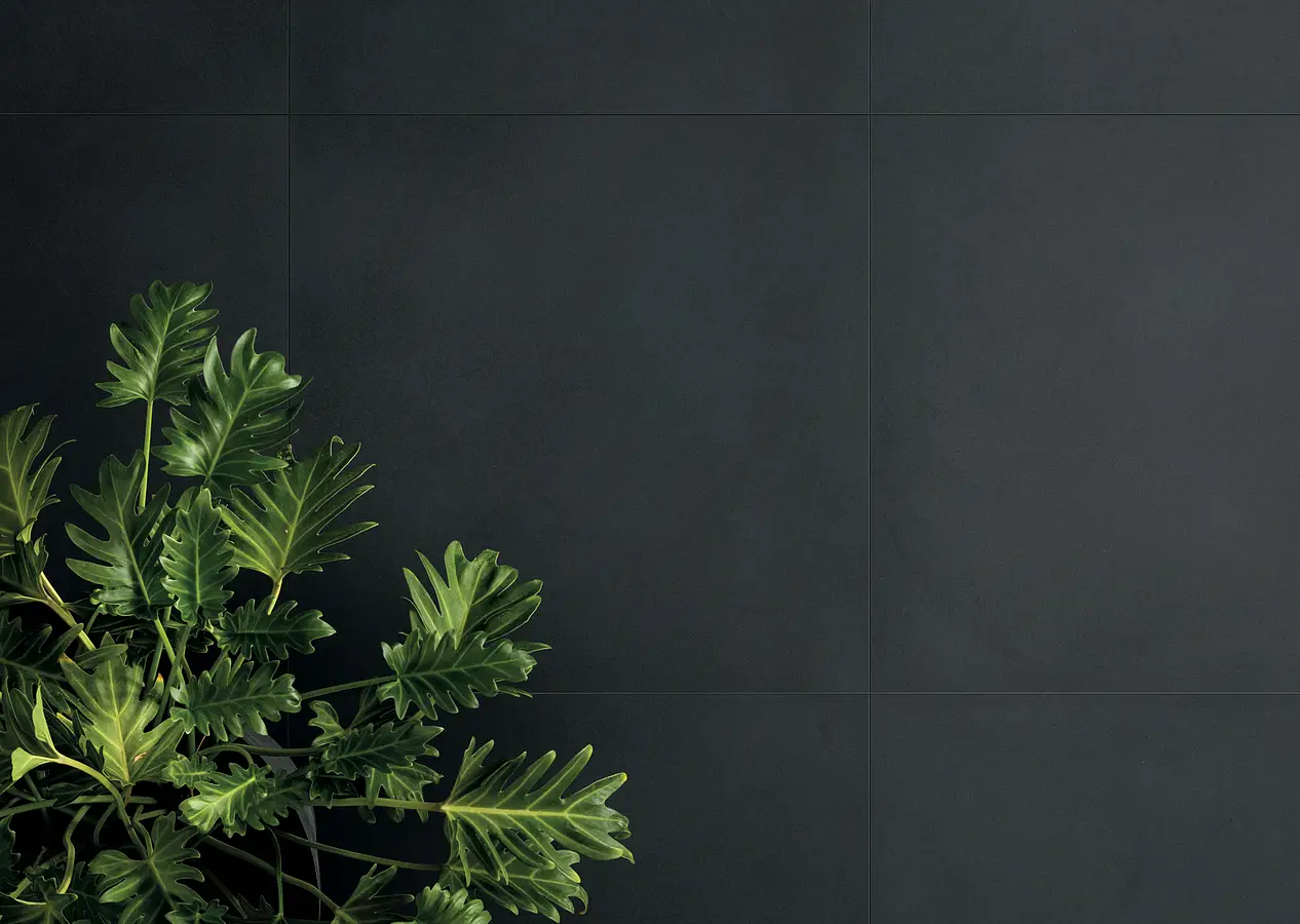 Background tile, Effect resin, Color black, Unglazed porcelain stoneware, 119.5x119.5 cm, Finish matte