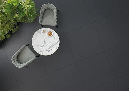Background tile, Effect resin, Color black, Unglazed porcelain stoneware, 119.5x119.5 cm, Finish matte