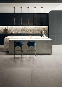 Background tile, Effect concrete, Color grey, Unglazed porcelain stoneware, 119.5x119.5 cm, Finish matte