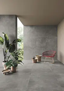 Bakgrundskakel, Textur betong, Färg grå, Oglaserad granitkeramik, 80x80 cm, Yta halksäker
