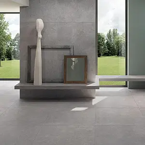 Effekt sten, Farve grå, Grundflise, Glaseret porcelænsstentøj, 119.5x119.5 cm, Overflade skridsikker