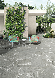Background tile, Effect stone, Color grey, Unglazed porcelain stoneware, 30x60 cm, Finish antislip