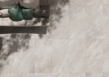 Background tile, Effect stone,slate, Color white, Unglazed porcelain stoneware, 60x120 cm, Finish antislip