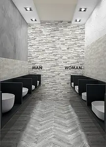 Background tile, Effect other stones, Color grey, Glazed porcelain stoneware, 7.5x38.5 cm, Finish antislip