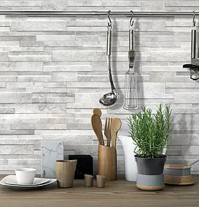 Background tile, Effect quartzite, Color grey, Glazed porcelain stoneware, 16x40 cm, Finish matte