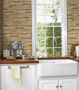 Background tile, Effect quartzite, Color beige, Glazed porcelain stoneware, 16x40 cm, Finish matte