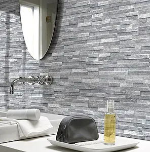 Background tile, Effect stone,other stones, Color grey, Glazed porcelain stoneware, 16x40 cm, Finish antislip