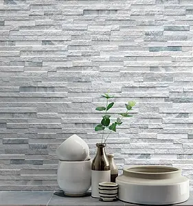 Background tile, Effect stone,other stones, Color sky blue, Glazed porcelain stoneware, 16x40 cm, Finish antislip