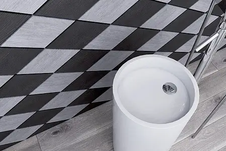 Background tile, Effect wood, Color grey, Unglazed porcelain stoneware, 22.5x39.5 cm, Finish antislip