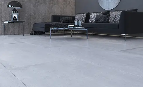 Bakgrundskakel, Textur betong, Färg grå, Oglaserad granitkeramik, 80x180 cm, Yta matt