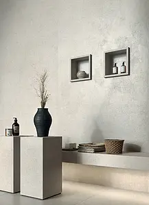 Background tile, Color white, Unglazed porcelain stoneware, 120x280 cm, Finish antislip