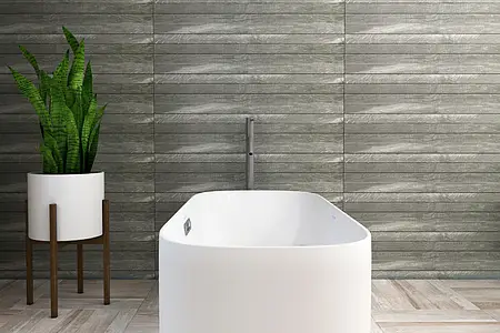 Background tile, Effect wood, Color grey, Glazed porcelain stoneware, 60x60 cm, Finish matte