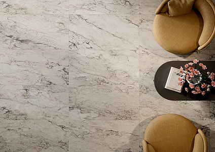 Background tile, Effect other marbles, Color white, Unglazed porcelain stoneware, 60x120 cm, Finish antislip