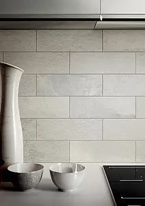 Background tile, Effect stone,other stones, Color white, Unglazed porcelain stoneware, 10x30 cm, Finish matte