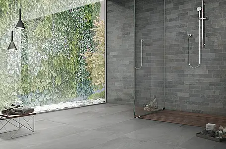Basistegels, Effect steenlook,andere soorten steen, Kleur grijze, Ongeglazuurd porseleinen steengoed, 60x120 cm, Oppervlak antislip
