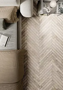 Background tile, Effect brick, Color beige, Unglazed porcelain stoneware, 4.8x45 cm, Finish antislip