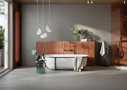 Background tile, Effect resin, Color grey, Unglazed porcelain stoneware, 120x280 cm, Finish matte