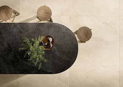 Background tile, Effect limestone, Color beige, Unglazed porcelain stoneware, 60x120 cm, Finish antislip