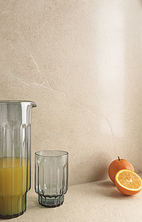 Background tile, Effect limestone, Color beige, Unglazed porcelain stoneware, 60x120 cm, Finish Honed