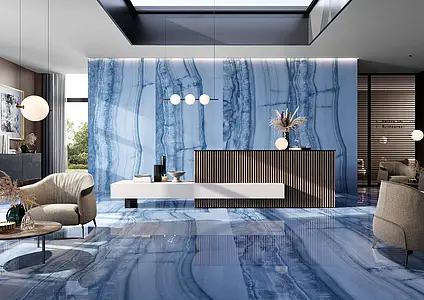 Background tile, Effect stone,other stones, Color navy blue, Unglazed porcelain stoneware, 160x160 cm, Finish polished